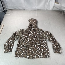 Zenergy By Chicos Jacket Womens 1 Brown Animal Print Hooded Windbreaker Full Zip