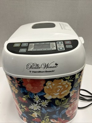 The Pioneer Woman Artisan Dough Bread Maker Hamilton Beach Floral Model 29889