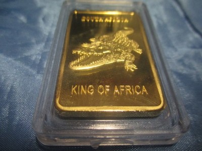 South Africa , Reiseandenken , Barren , King of Africa , Krokodil / Springbock