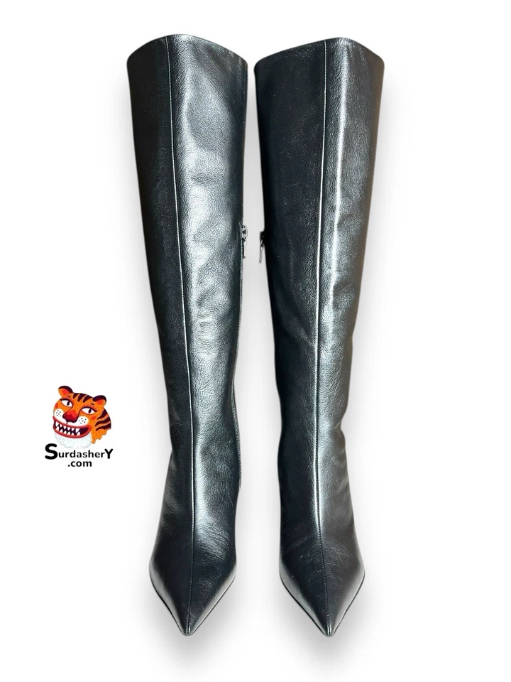 Rag & Bone Viva 皮革粗跟及膝靴女式 5.5 码 — 第 3/4 张图片