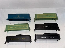 Lot Of 6 Troubled HO Mantua Tyco Steam Locomotive Tender Shells