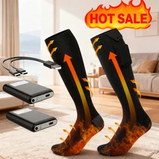 Electric Heated Socks Foot Winter Warm Hunting Sock Rechargeable 9000mAh