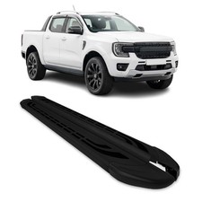 Trittbretter Seitenschweller für Ford Ranger Double Cab 2022-2026 Schwarz Alu 2x