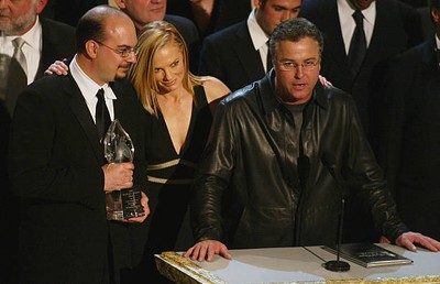 Marg Helgenberger William Peterson CSI accept Favorite TV Dramati- 2003 Photo 1