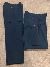 Red Kap Men's Industrial Cargo Pants Size 30x31 Navy Blue PT88 Used, Set of 3.