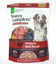 Nutra Complete, 100% Freeze Dried dog food 16oz Premium Beef Recipe 16 oz bag 34.00 per pound