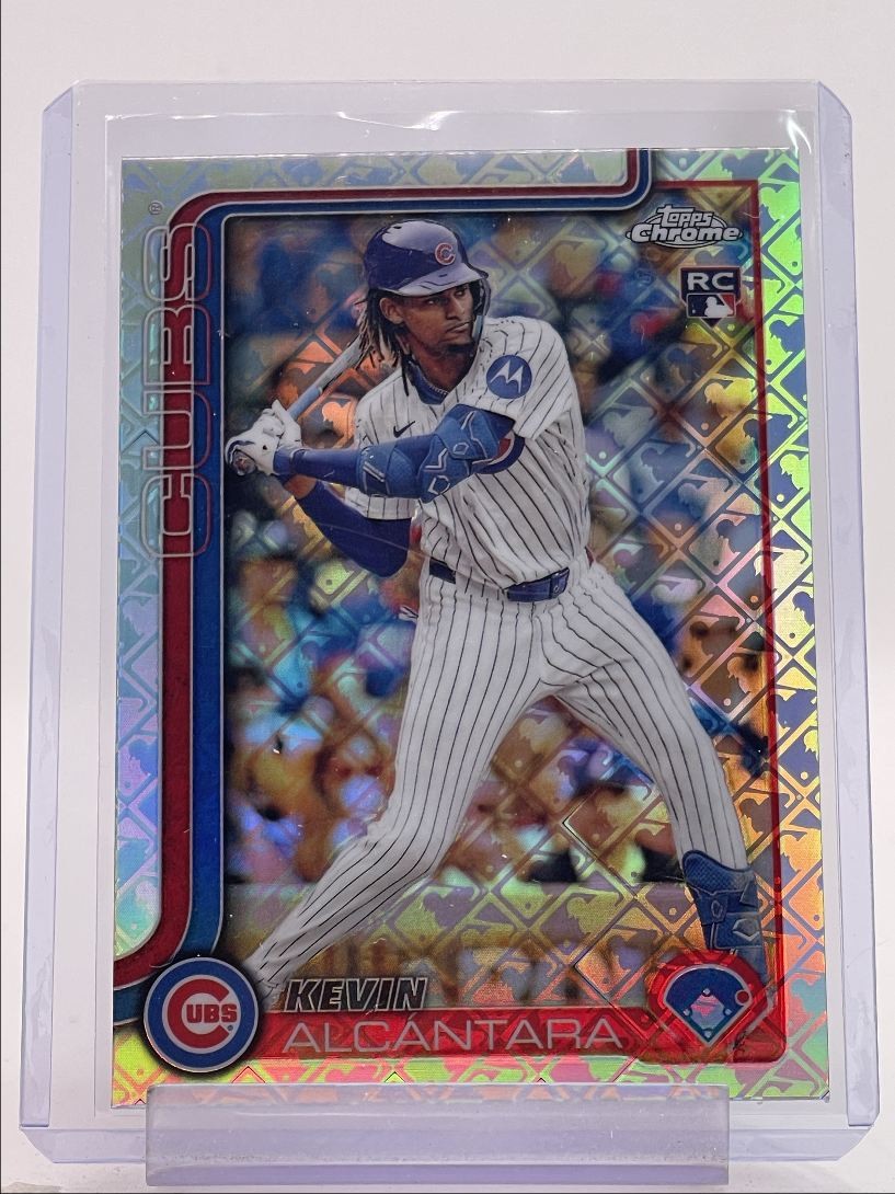 KEVIN ALCANTARA 2025 TOPPS CHROME LOGOFRACTOR ROOKIE CUBS #173 RC Q4397