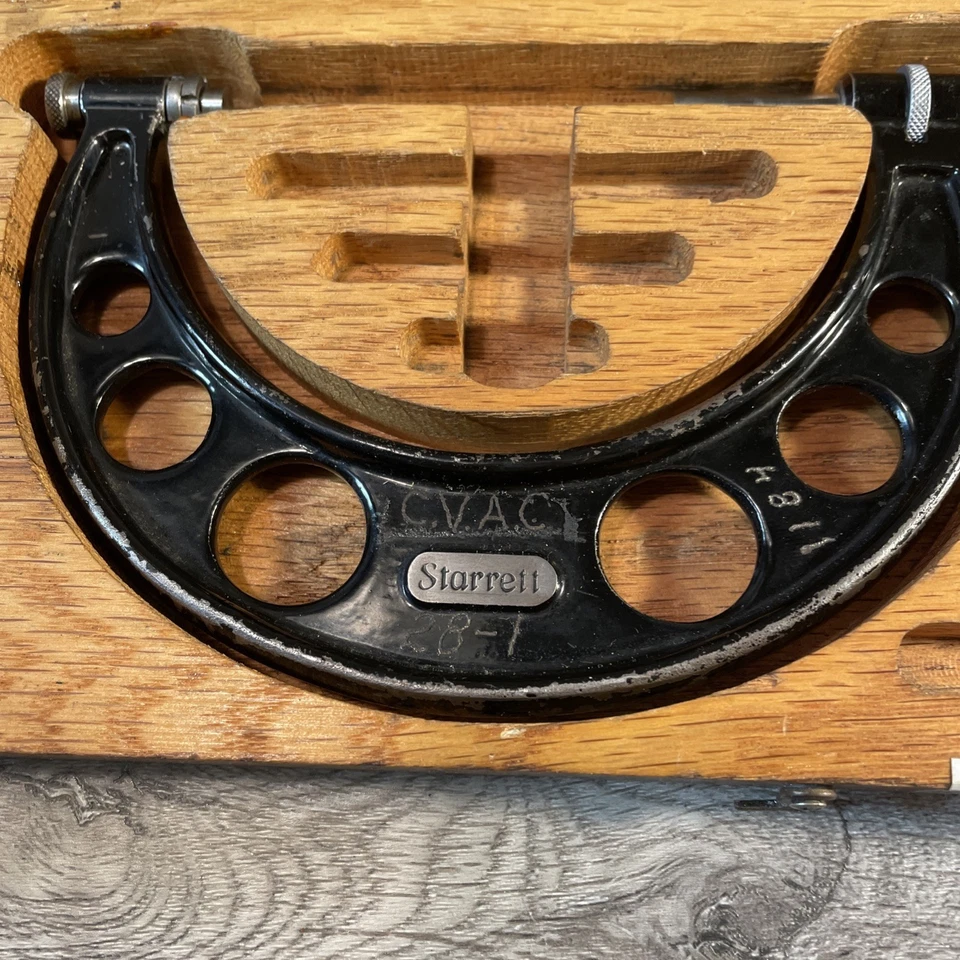 Starrett No. 224 Micrometer Caliper Set AA - 0-4" Range Precision Tool - Partial - Image 2 of 4