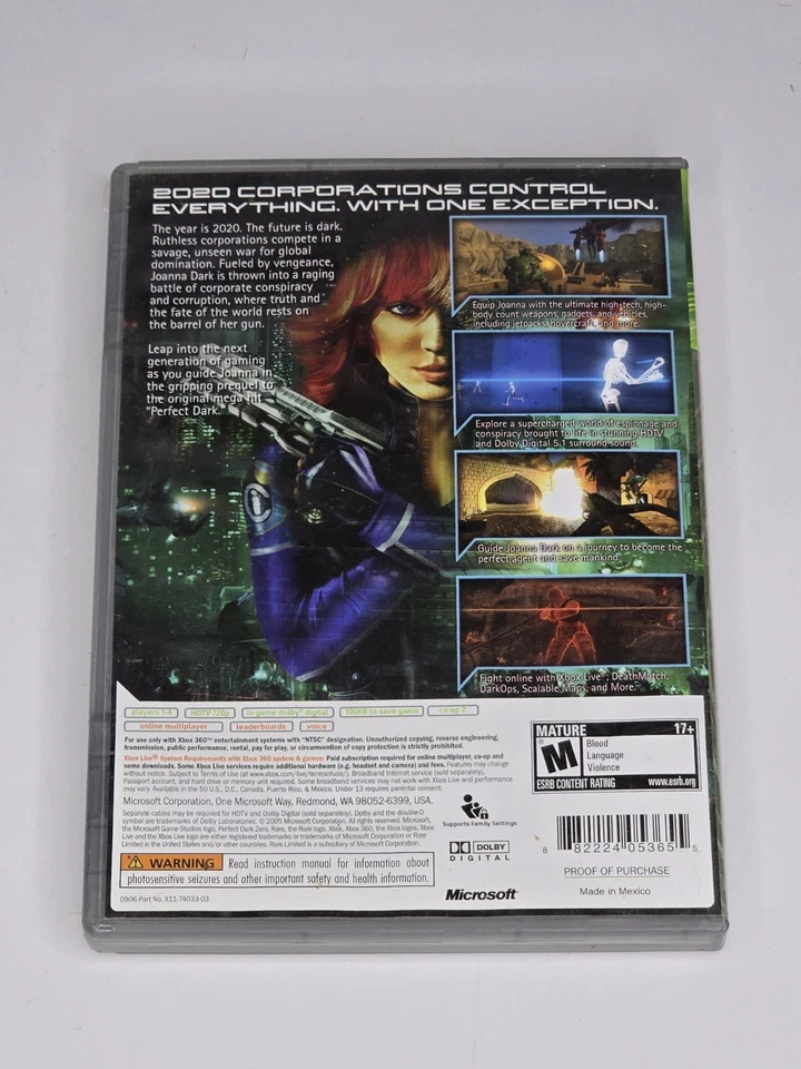 Perfect Dark Zero Microsoft Xbox 360 Tested & Working - Image 4 of 4