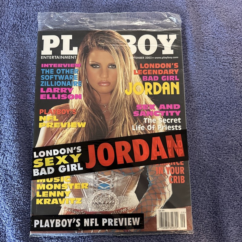 Playboy Magazine - London's Bad Girl Jordan - Sept 2002 Sealed 🔥🔥🔥