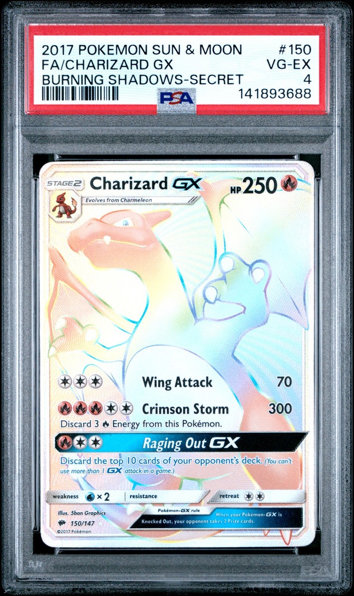 2017 POKEMON SUN & MOON BURNING SHADOWS SECRET #150 FULL ART