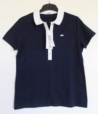 Lacoste, Damenpolohemd, marine/blanc, 5Knöpfe, Kurzarm, dt. Größe 42, neu