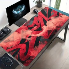 A Large Electronic Sports Gaming Mouse Pad Featuring a Trendy Design with Red A