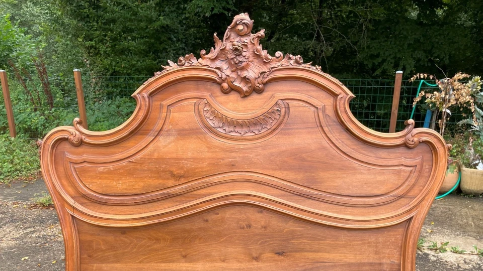 Tête de lit en noyer massif de 166 cm - Photo 2/4