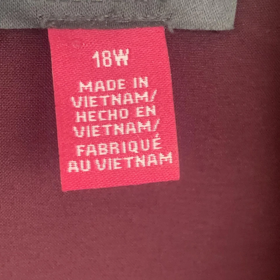 Vestido Vince Camuto Mujer 18W Rojo Dorado Metálico Brocado Sin Mangas Fiesta Foto 4 de 4