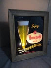 Vintage Hudepohl Beer Bubbling Lighted Bar Sign 11" x 13"    WORKING