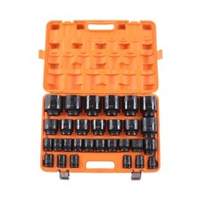 29pcs 34 Drive Impact Socket Set 6-point Sae 34-2-12 Cr-mo Storage Case