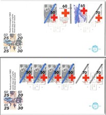 Netherlands #B589-592A 2 covers, FDC s, 1983