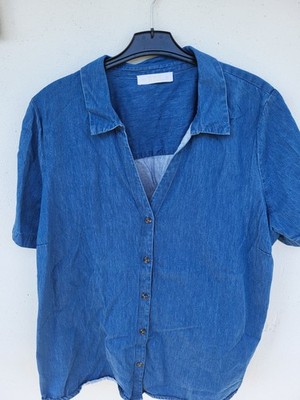 Blue Ridge, Jeans Tunika, Jacke, Größe 52, Blau, mit Knöpfe