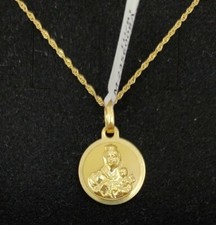 18K Gold Pendant And Chain. Scapular Medal 14 Mm. Ref 2356008A