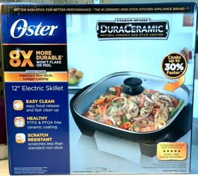 Brand New, Oster DuraCeramic Electric Skillet-12