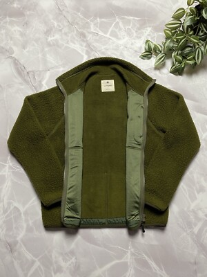 Rare Snow Peak Thermal Boa Fleece Jacket Polartec Green Mens Size