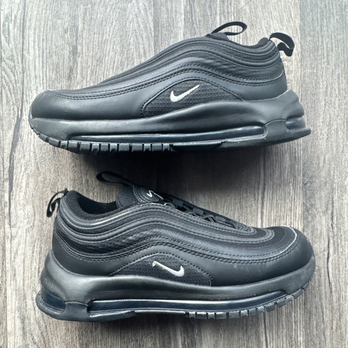 Used Nike Air Max 97 PS Black Anthracite DR0638-011 Size 1.5