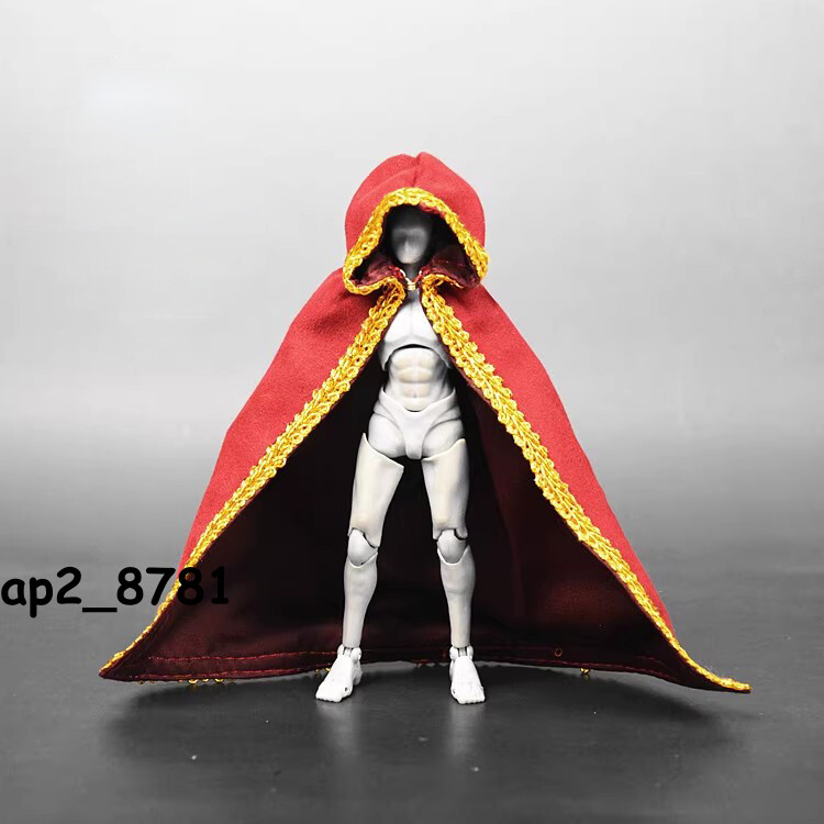 1/12 Ancient Hooded Cloak Cape Outfit Wired Big Hat Fr 6'' Action