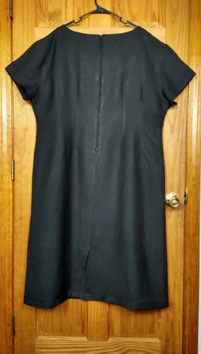Sherry Taylor Women's Plus Size Black Business V-Neck Pencil Dress Size 42 Lined - Afbeelding 3 van 7