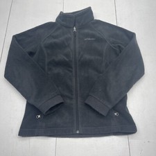 Columbia Black Fleece Full Zip Up Jacket Youth Girls Size 14/16 
