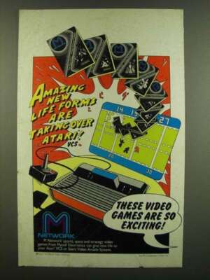 1983 Mattel Electronics M Network Video Games Ad - Amazing new life forms