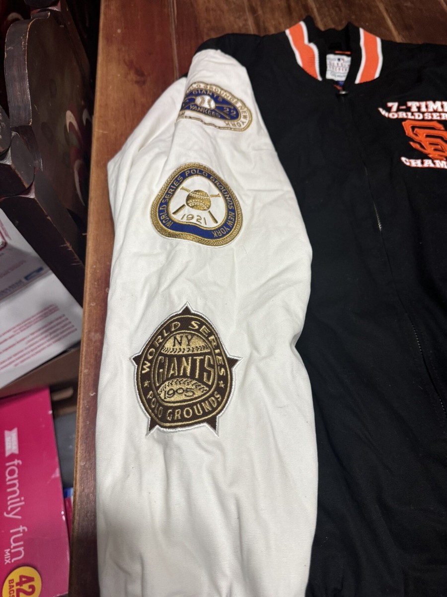 San Francisco Giants Jacket Large Mens Varsity 7 Time World