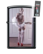 Zippo Red Shoe Girl Series III, #4 Lighter + FLINT PACK