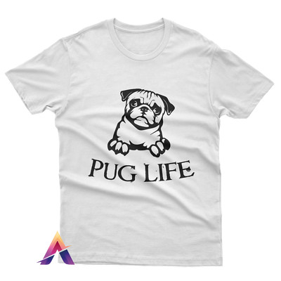 Pug Life T-Shirt - 100% Cotton Printed Tee for Men & Women, Dog Lovers' Apparel