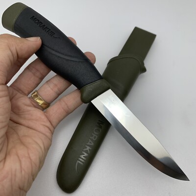 Morakniv Companion Fixed Blade Outdoor Knife with Stainless Steel Blade, 4.1 
