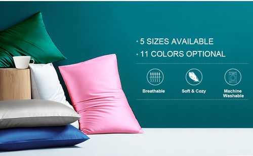 NTBAY Satin Pillowcase Smooth and Cool For Hair and Skin Pillow Case 2 Pack - Picture 8 of 44