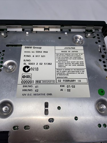 BMW Group (CD53 R50), Radio/CD Player - Picture 3 of 4