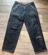 Vintage Platinum Fubu Fat Albert Jeans Embroidered 36x34 Y2K 90s Baggy