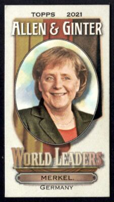 ANGELA MERKEL Germany 2021 Topps Allen & Ginter Mini Card #MWL-1 World Leaders