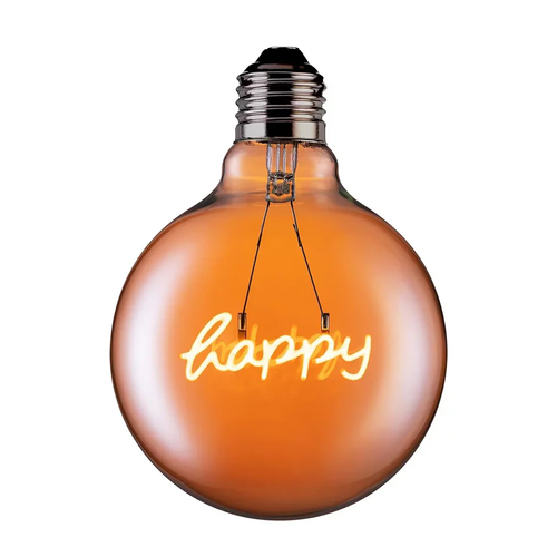 LED Happy Globe Bulb TCP Lighting G125 2w E27 1800k Very Warm Decorative Lamp - Picture 1 of 7