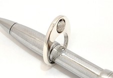 Pierre Lang massiv Sterling Silber 925 Ring mit drehebaren Strukturierte Kugel