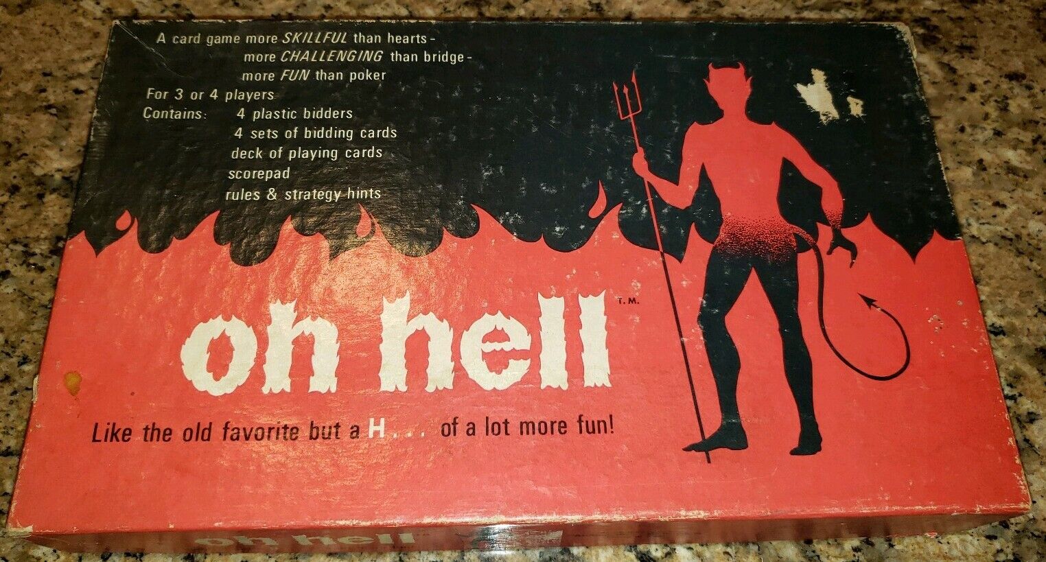 Vintage 1973 OH HELL Cadaco USA Card Game No. 390 Complete.