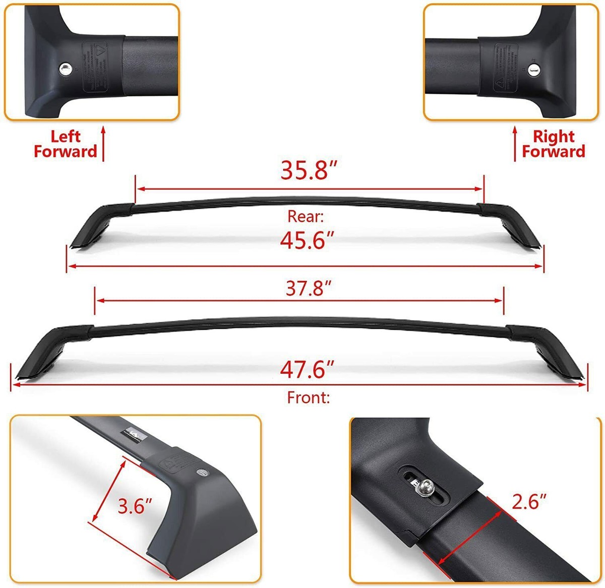 Roof Rack Cross Bars Fit for 2020 2021 2022 2023 Seychelles