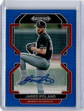 2022 Prizm Draft Picks Blue Refractor Jared Poland Auto 75/99 (B72) Marlins