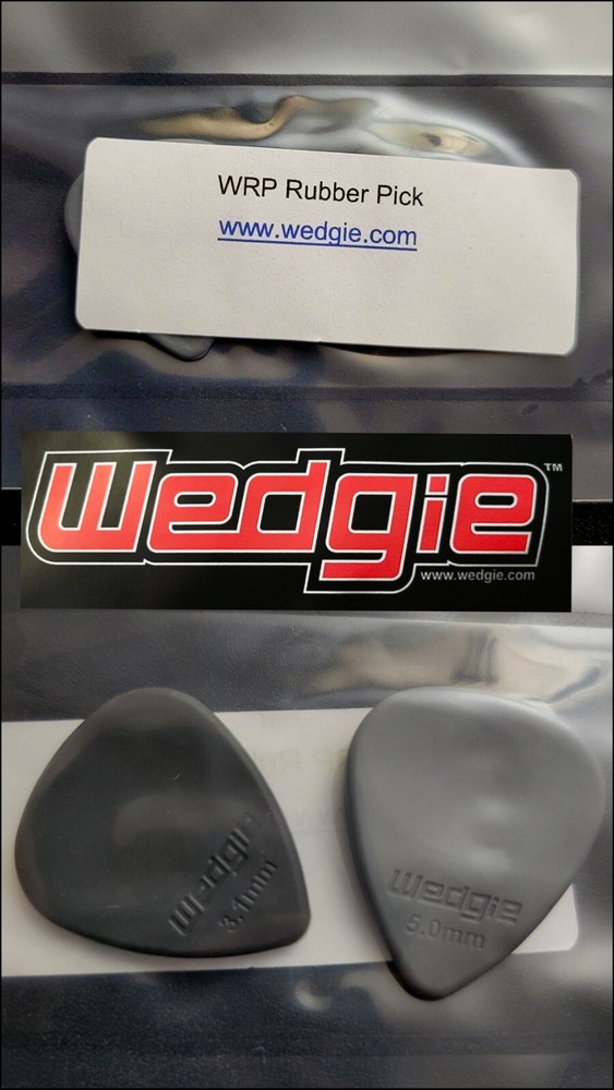 Wedgie RUBBERS Guitar Pick Sampler 2-Pack | 3.1mm Medium & 5.0mm Hard
