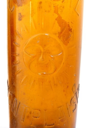 1900 Antique Set of 3x french Beer Bottles Blowned Glass Bistro Bar Collectibles - Picture 5 of 12