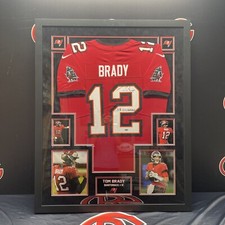 Tom Brady Signed Tampa Bay Buccaneers Jersey Inscribed & Framed Fanatics COA