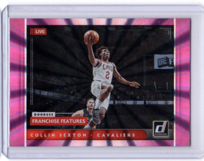 2021-22 Panini Donruss Franchise Features Collin Sexton #7 Holo Pink Laser Cavs