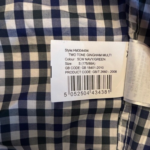 Hackett "Gingham" Herren Hemd (M) Reg Fit - Karomuster 40" Brustumfang Neu ohne Etikett UVP 59 £ - Bild 13 von 14