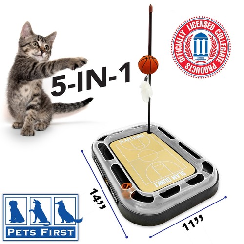 Pets First NCAA Basketball Court Cat Scratching Toy 6-in-1 Toy with Wand Teaser - Picture 160 of 353
